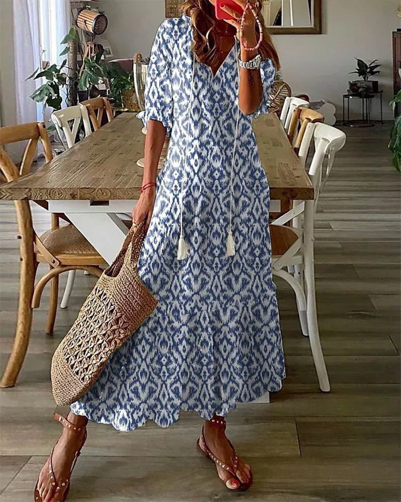 Diana - Sukienka Boho z Zakryciem Brzucha