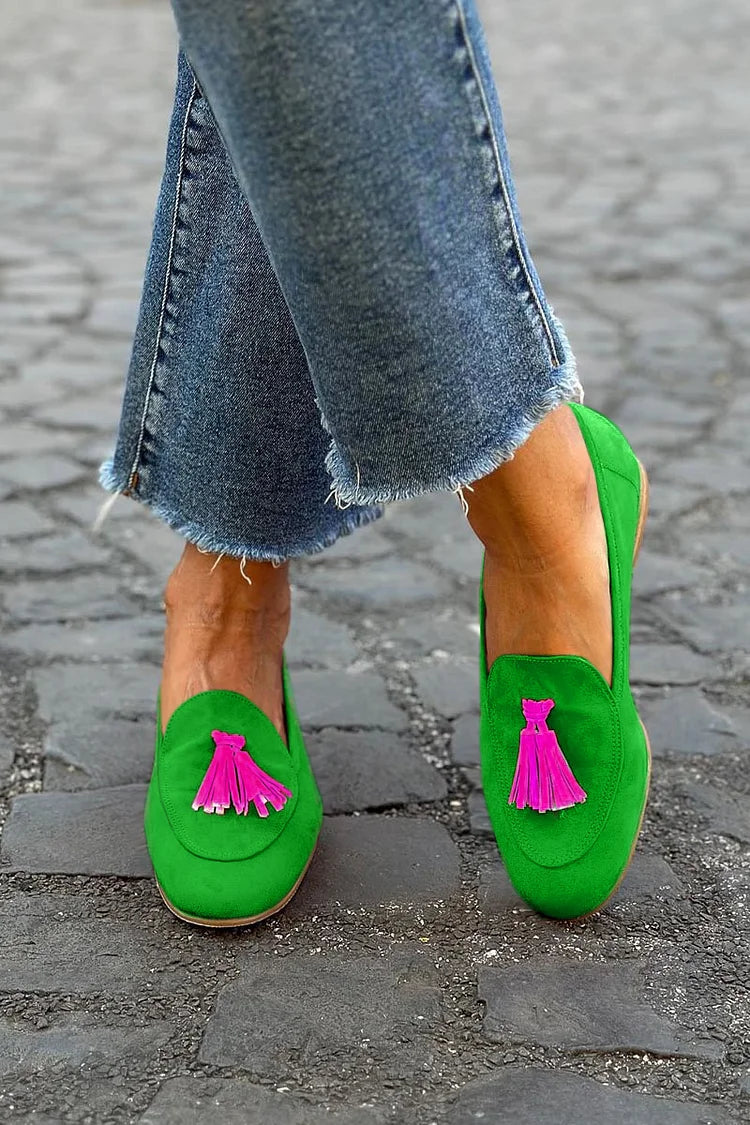 MARIEKE | CASUAL LOAFERS Z FRĘDZLAMI