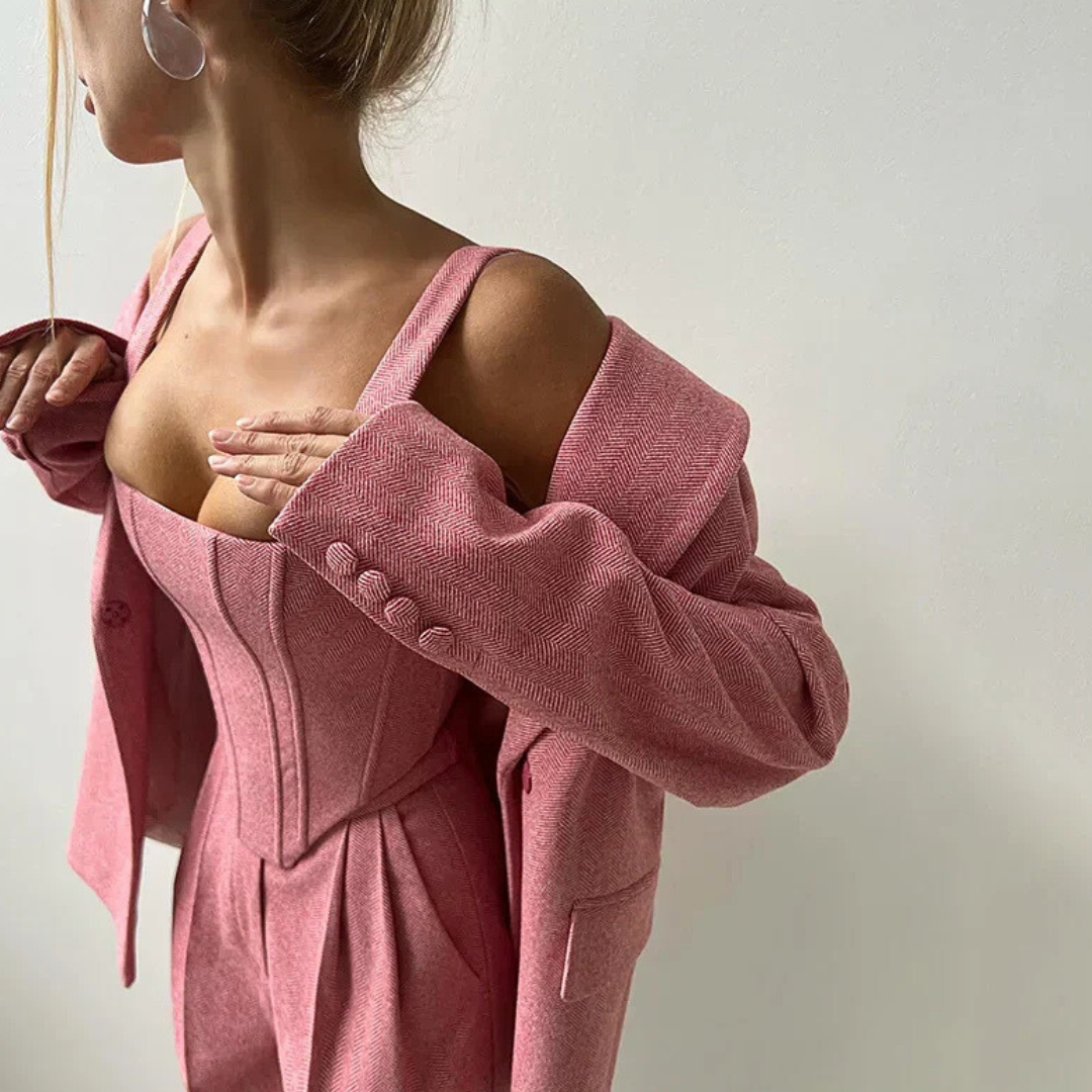 Natalia | Trójczęściowy zestaw z elegancką marynarką