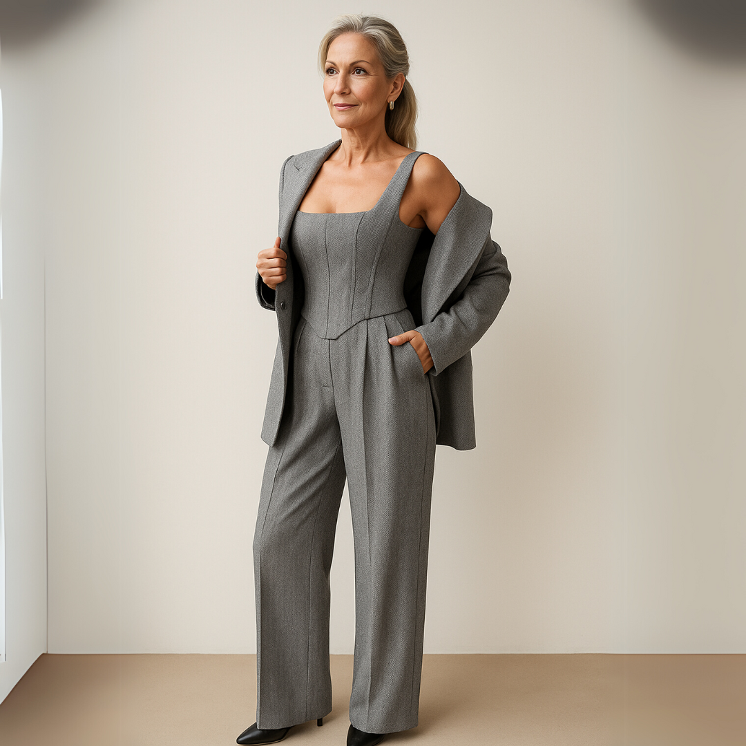 Natalia | Trójczęściowy zestaw z elegancką marynarką