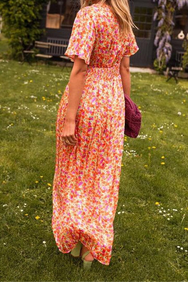 Scarlett | Elegancka Sukienka Maxi z Dekoltem w Serek