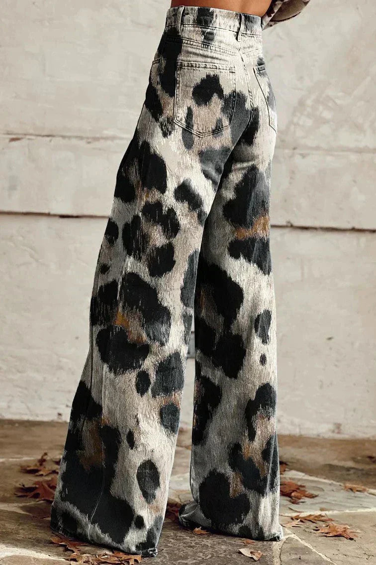 Cheetah | Boho Vintage Spodnie z Stylowym Printem