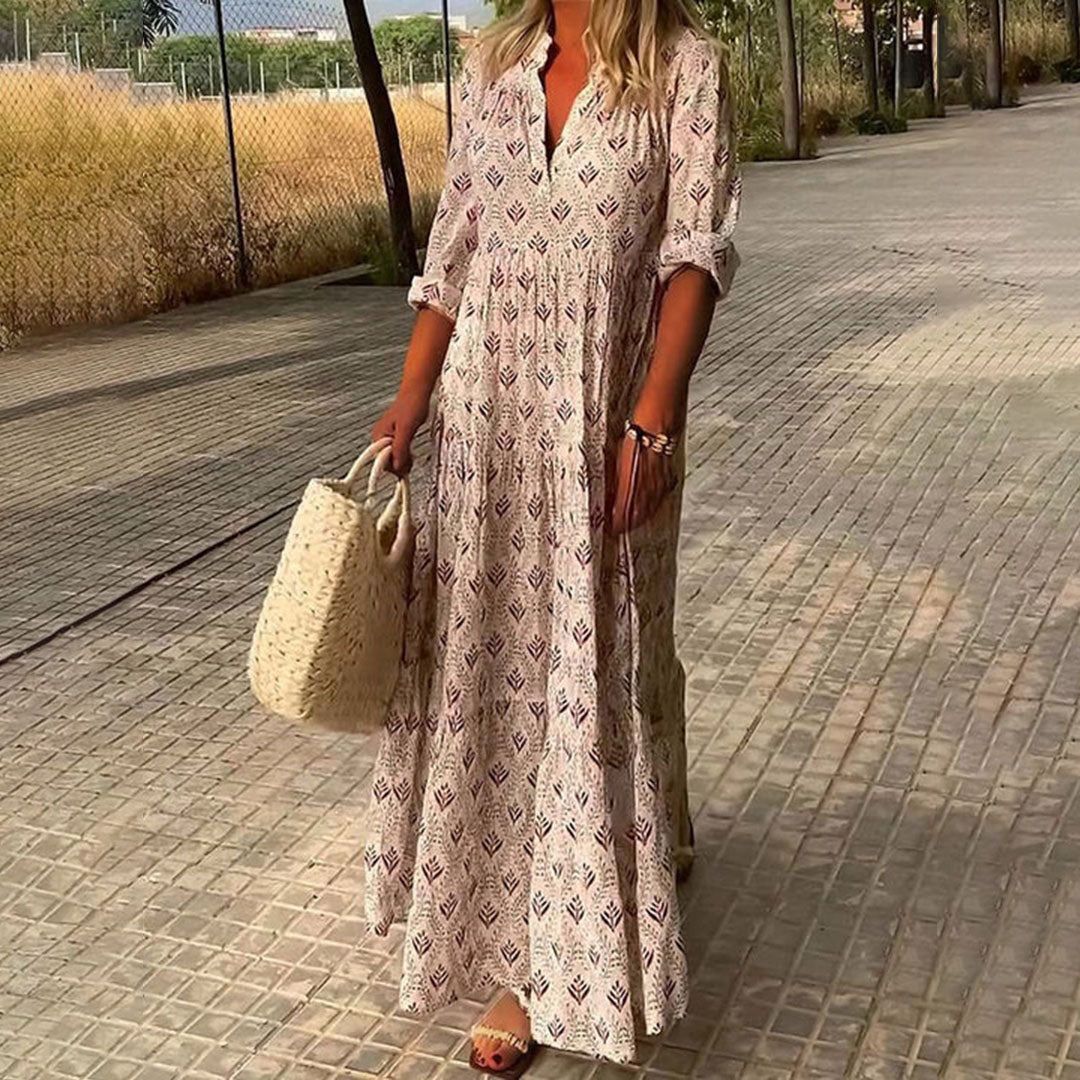 Gema | Boho maxi sukienka z ponadczasowym urokiem