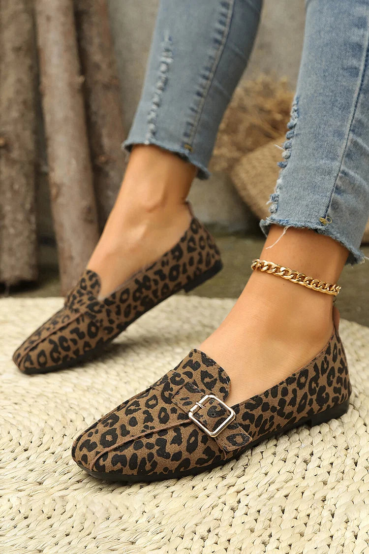 LINDA | CASUAL LOAFERS Z DEKORACYJNĄ KLAMRĄ I PASKIEM