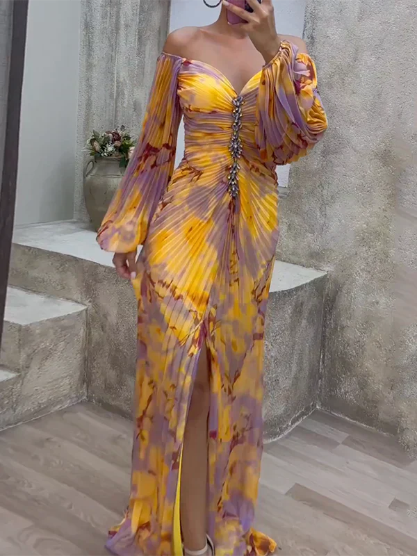 Gisselle | Elegancka Sukienka z Dekoltem w Serek