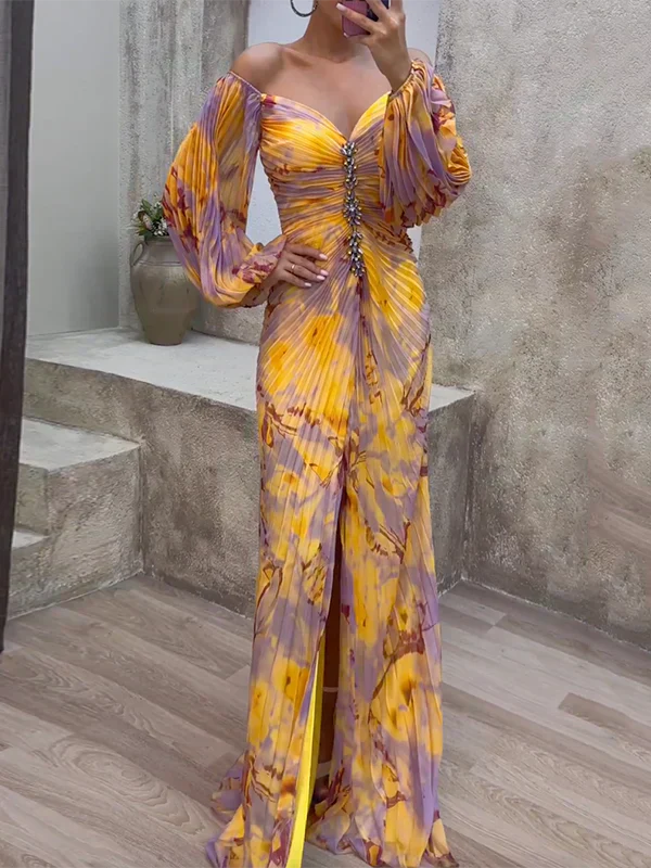 Gisselle | Elegancka Sukienka z Dekoltem w Serek