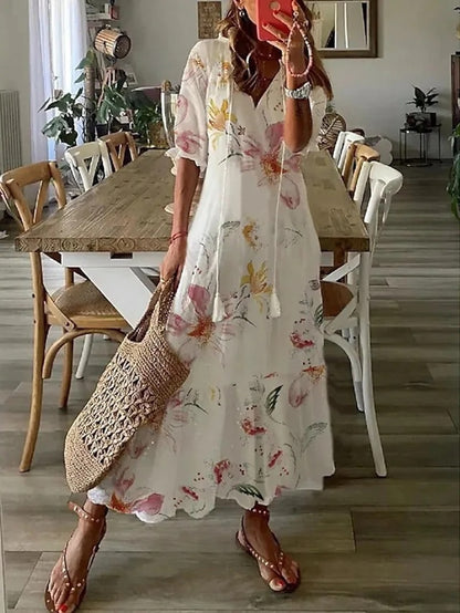 Diana - Sukienka Boho z Zakryciem Brzucha