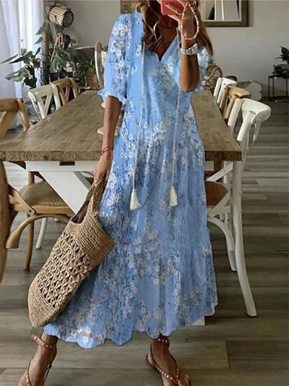 Diana - Sukienka Boho z Zakryciem Brzucha