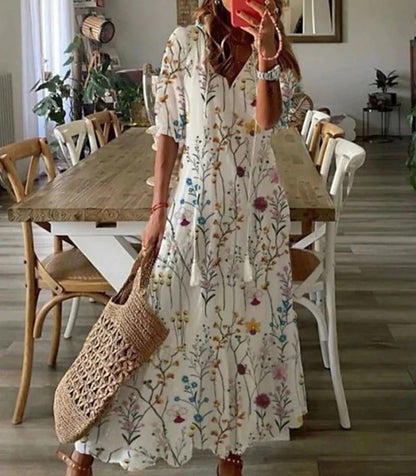Diana - Sukienka Boho z Zakryciem Brzucha