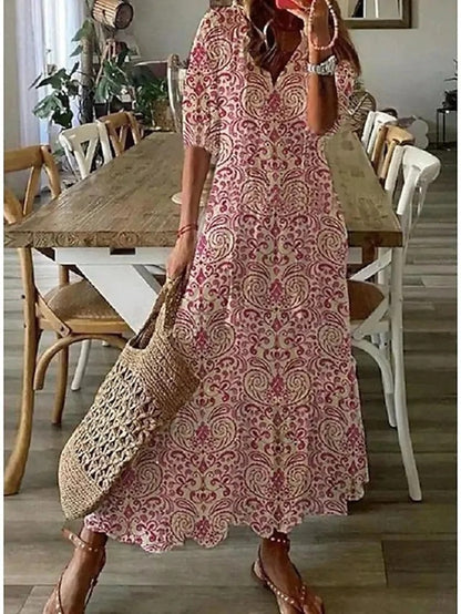 Diana - Sukienka Boho z Zakryciem Brzucha