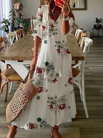 Diana - Sukienka Boho z Zakryciem Brzucha