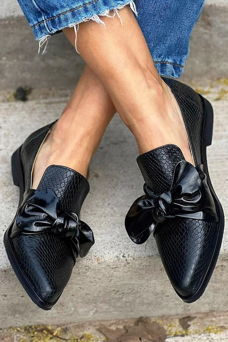 CARINE | ELEGANCKIE LOAFERSY Z WZOREM WĘŻA