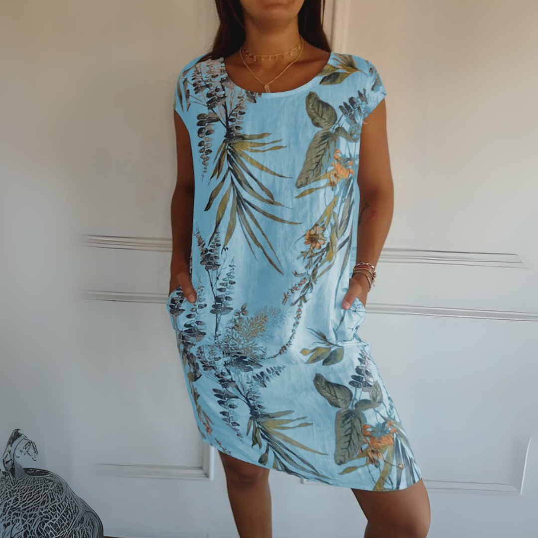 Johana | Elegancka sukienka z dekoltem krawieckim