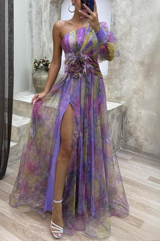 Sukienka maxi Rosea Asymmetric Bloom