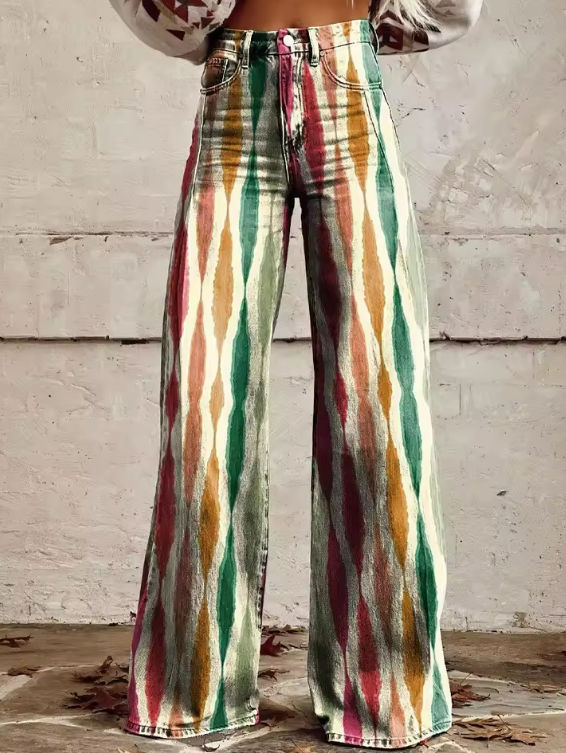 ISABELLA | Boho Vintage Spodnie z Retro i Eleganckim Urokiem