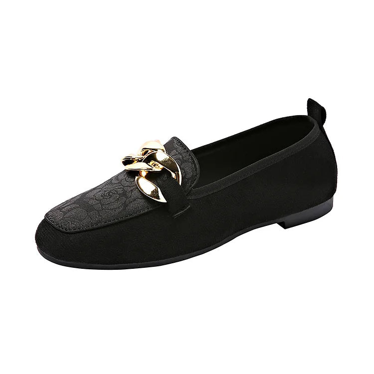 NATHALIE | ELEGANCKIE LOAFERSY Z ŁAŃCUSZKIEM