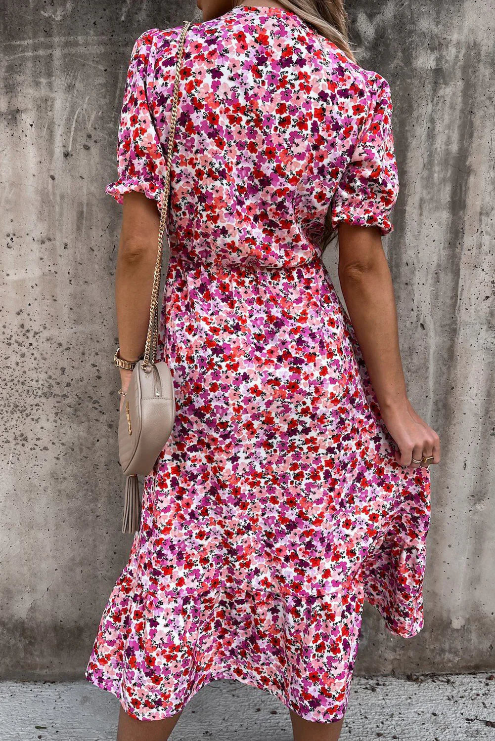 Sukienka maxi Rosea Floral z dekoltem w serek