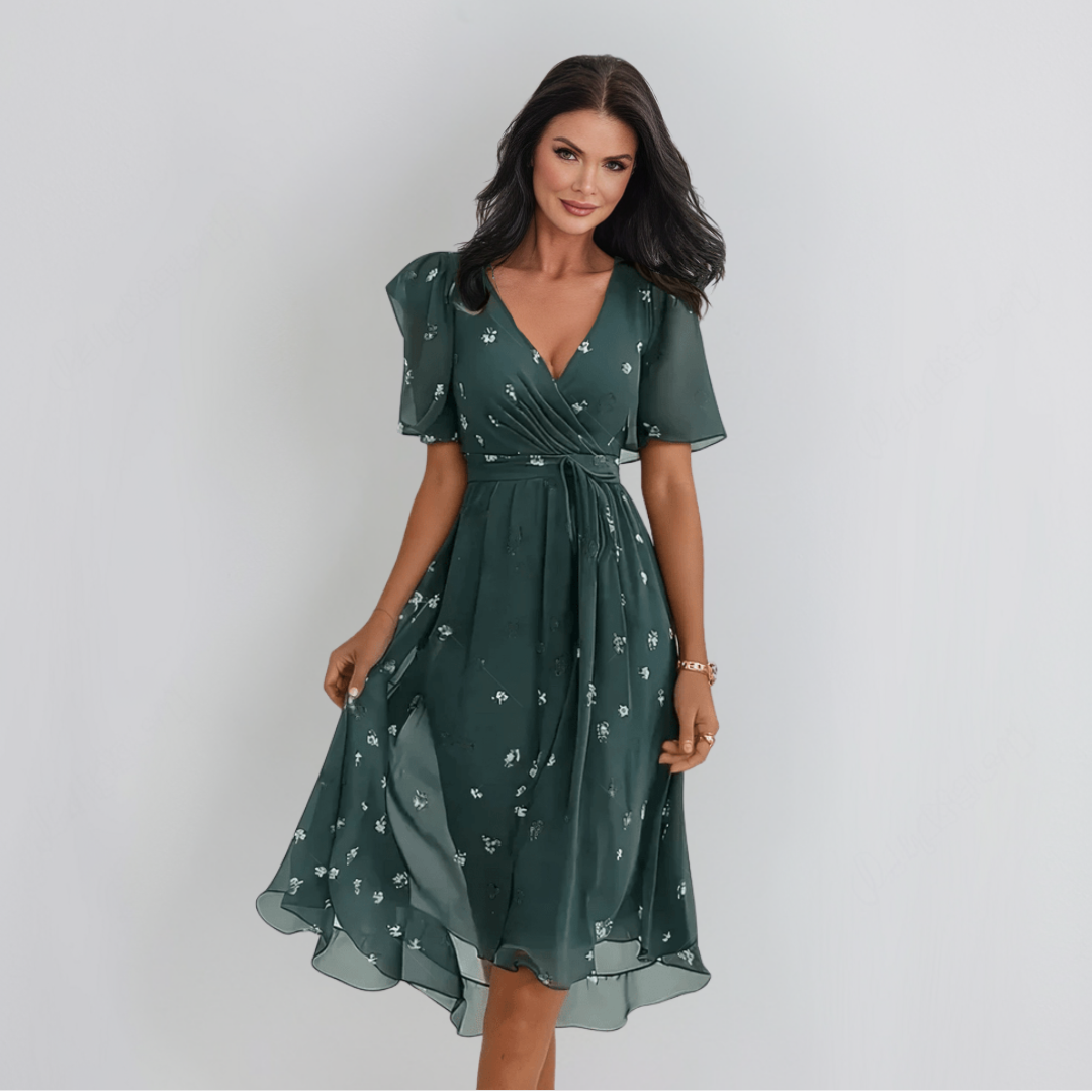 Lenka | Elegancka sukienka z dekoltem w kształcie V