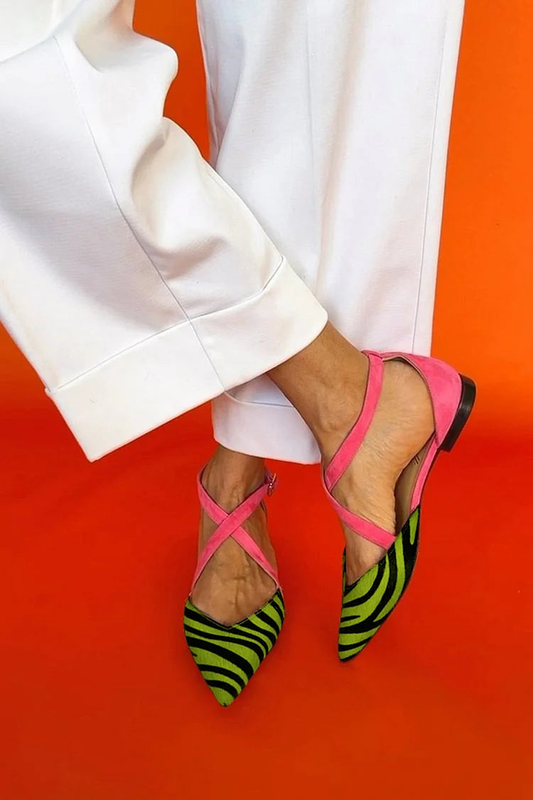 MARIËTTE | ZEBRA PRINT Z GESZTYKOWANYMI KRZYŻOWYMI KOSTKAMI