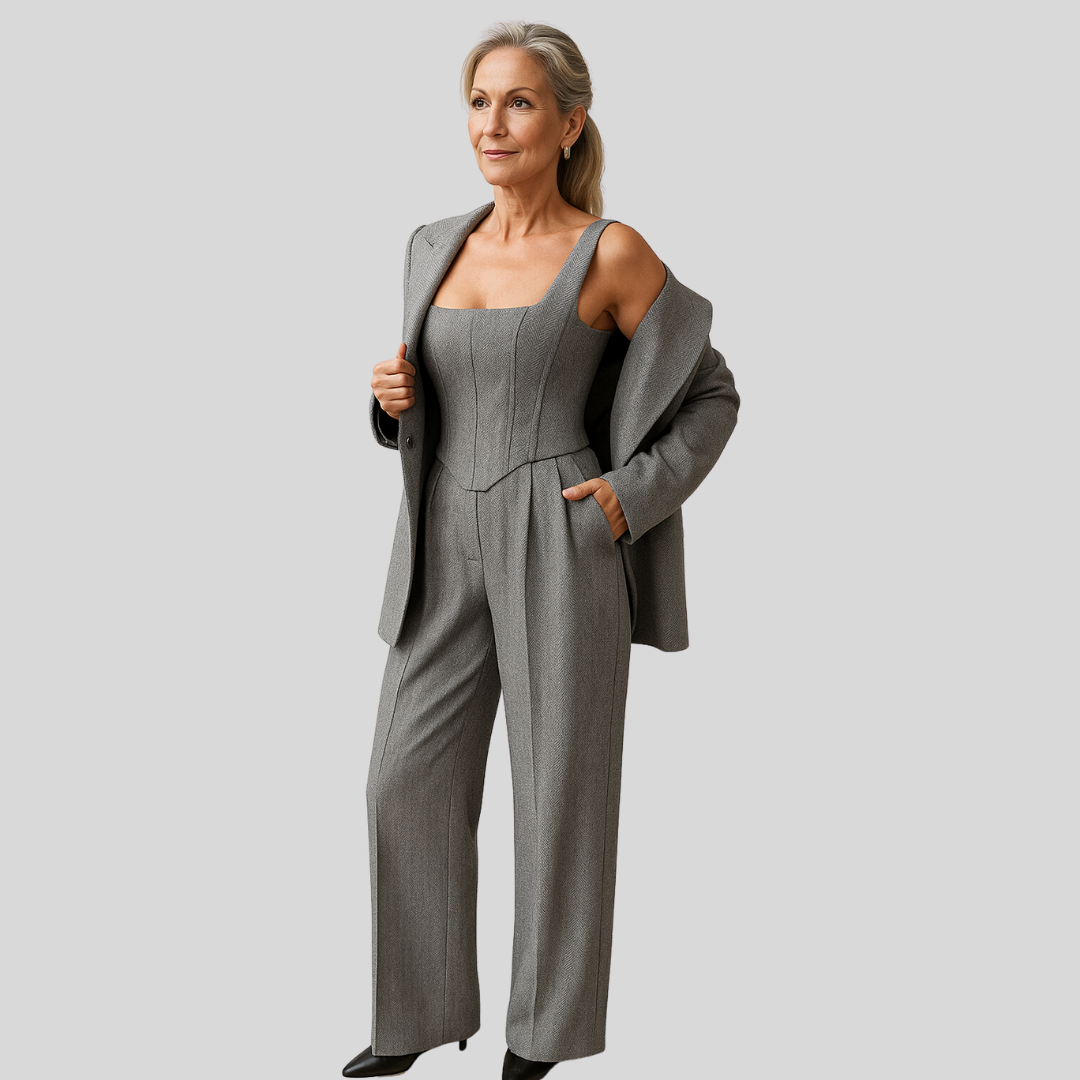 Natalia | Trójczęściowy zestaw z elegancką marynarką