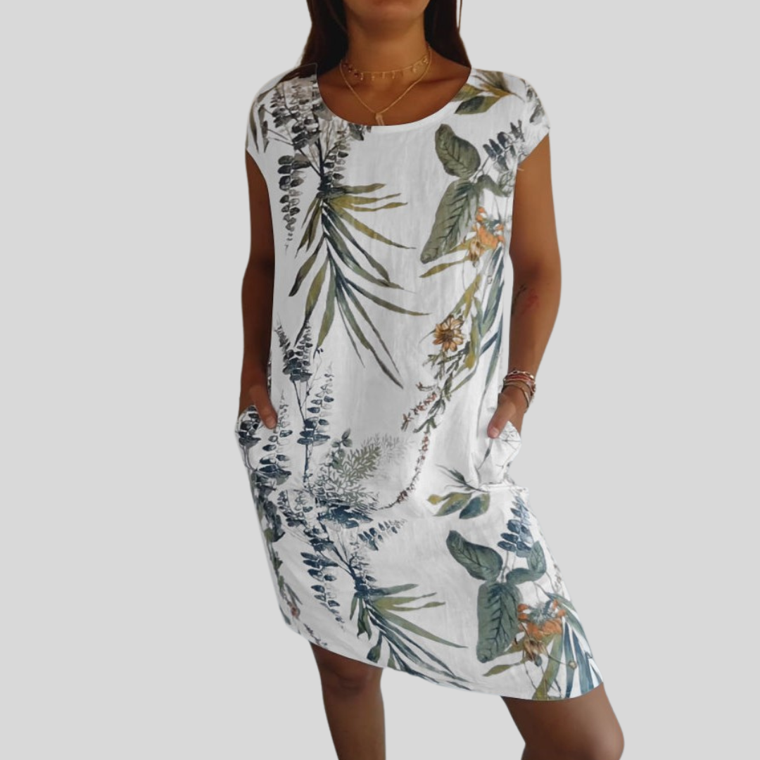 Johana | Elegancka sukienka z dekoltem krawieckim