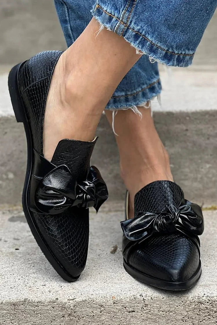 CARINE | ELEGANCKIE LOAFERSY Z WZOREM WĘŻA