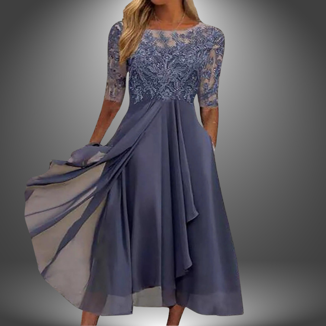 VanBruggen™ | Ręcznie robiona elegancka sukienka koronkowa