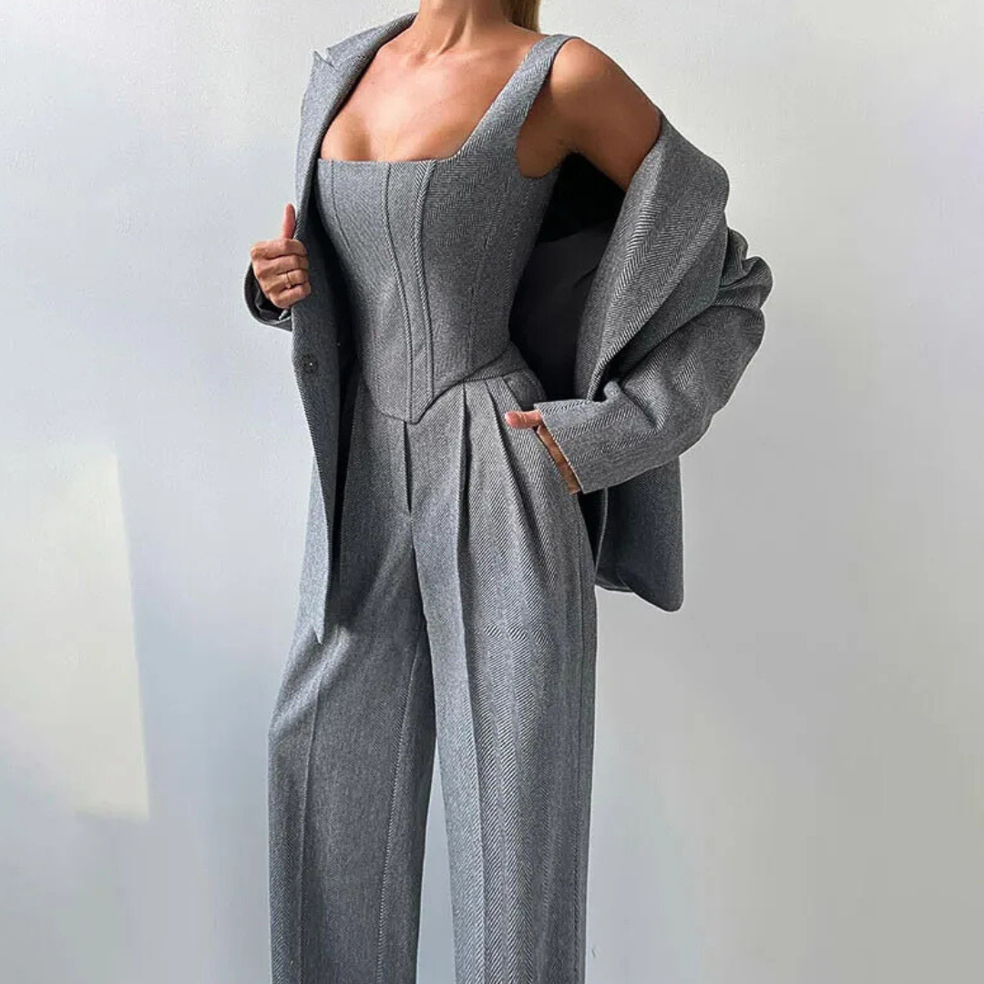Natalia | Trójczęściowy zestaw z elegancką marynarką