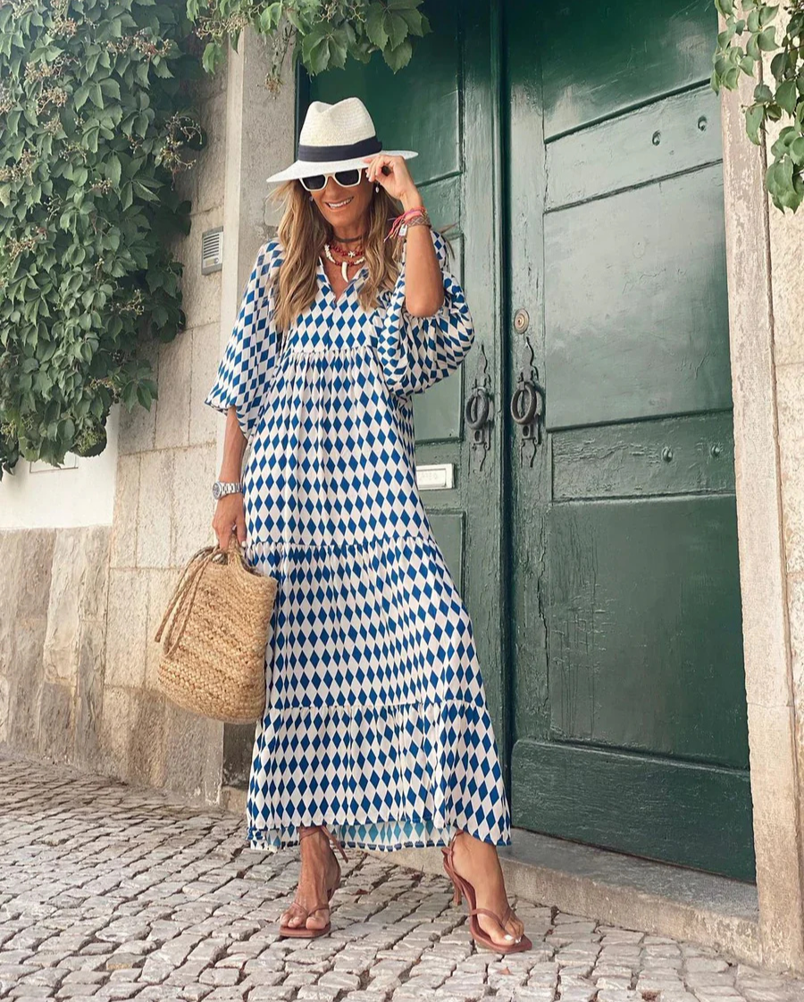 Elin | Sukienka Maxi Boho z Bawełny