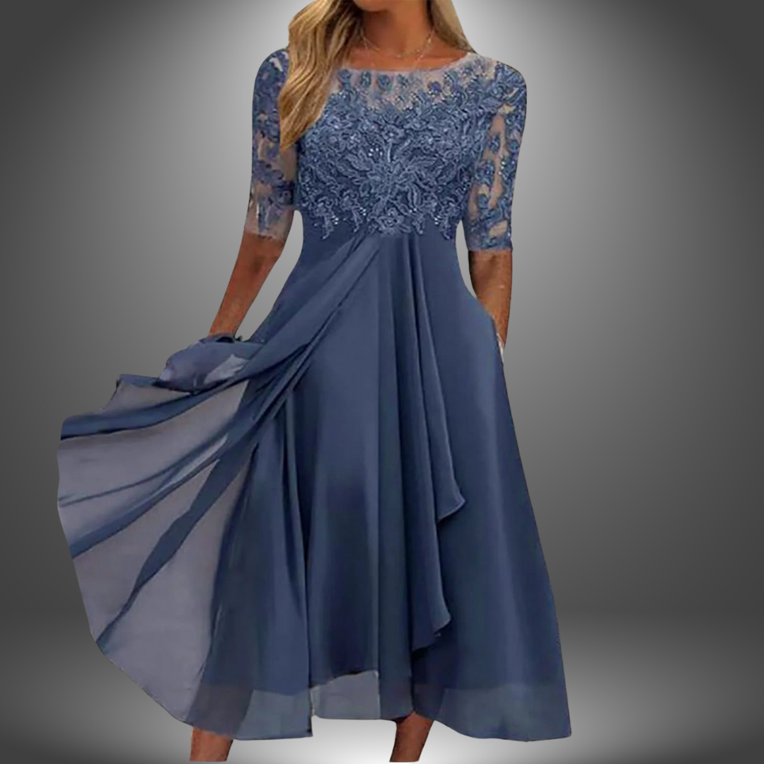 VanBruggen™ | Ręcznie robiona elegancka sukienka koronkowa