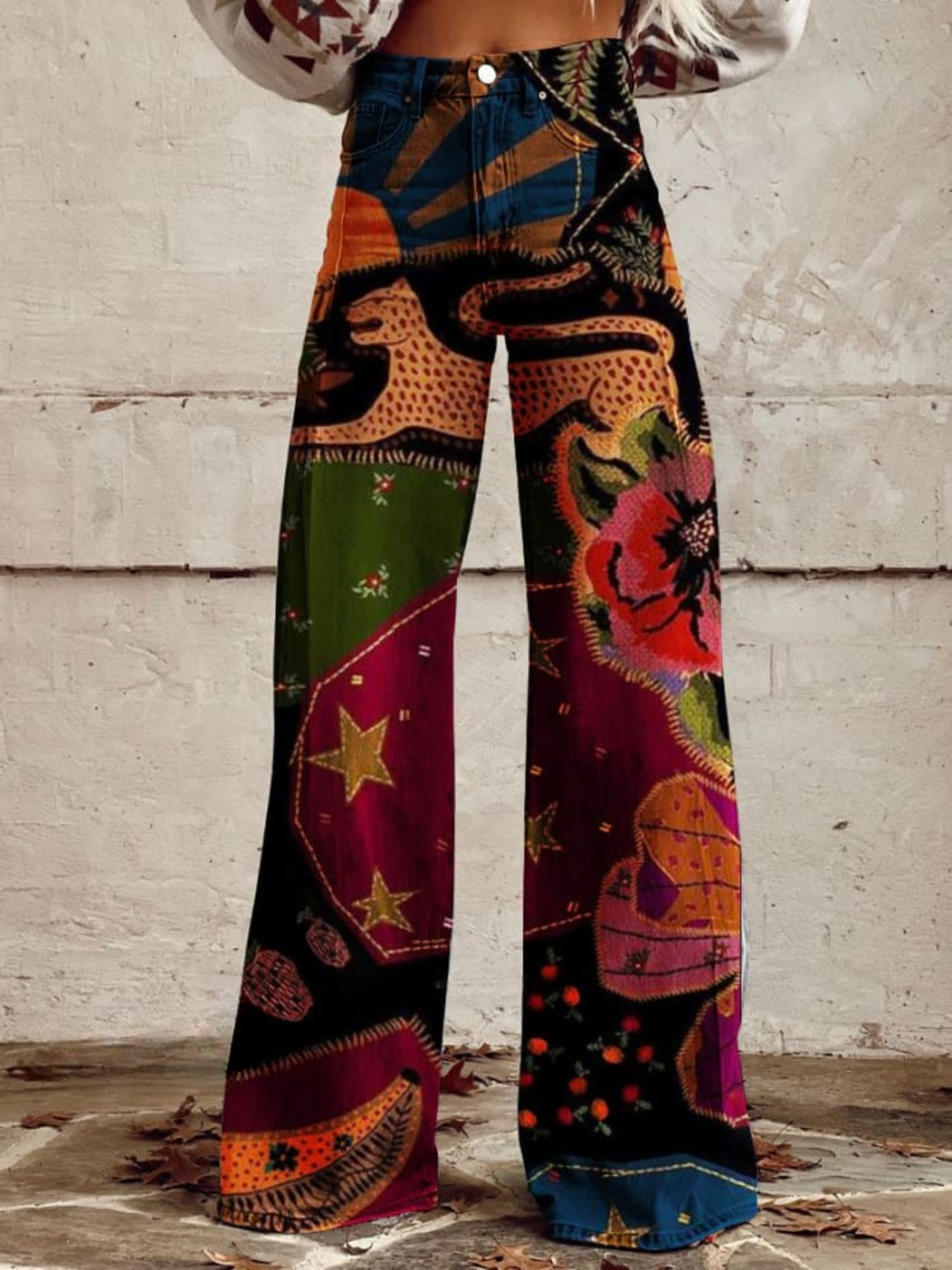 LÉNA | Eleganckie Boho Vintage Spodnie Komfortowe