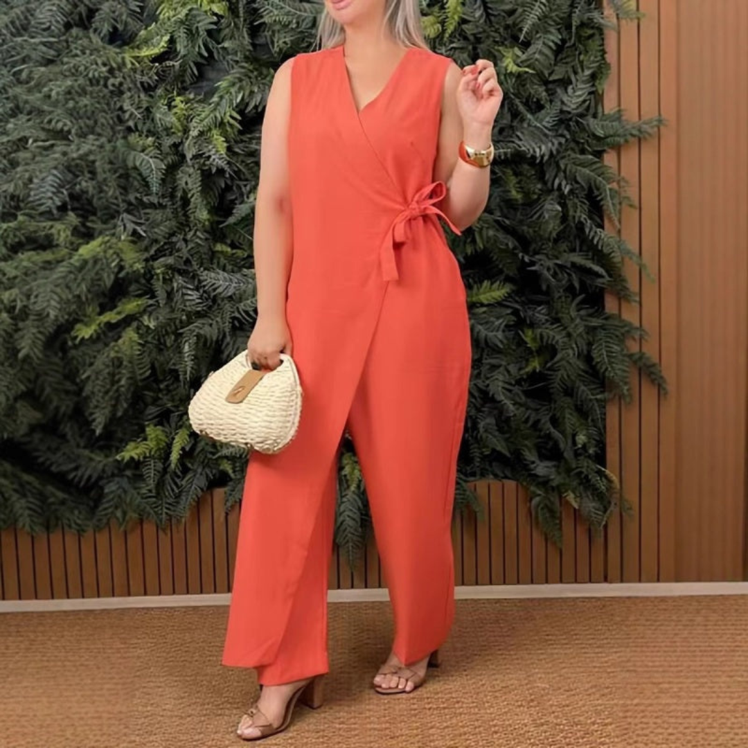 Estela | Elegancki kombinezon kopertowy