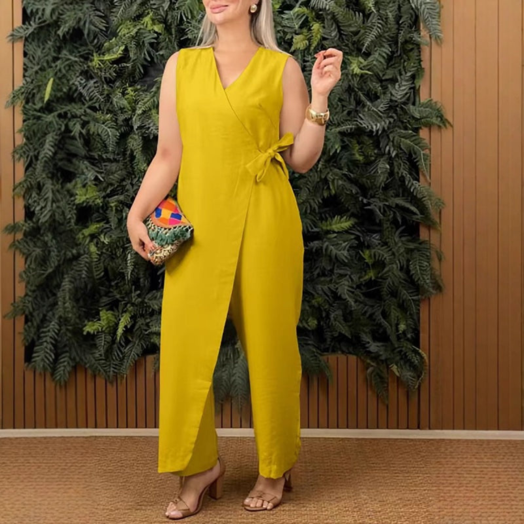 Estela | Elegancki kombinezon kopertowy