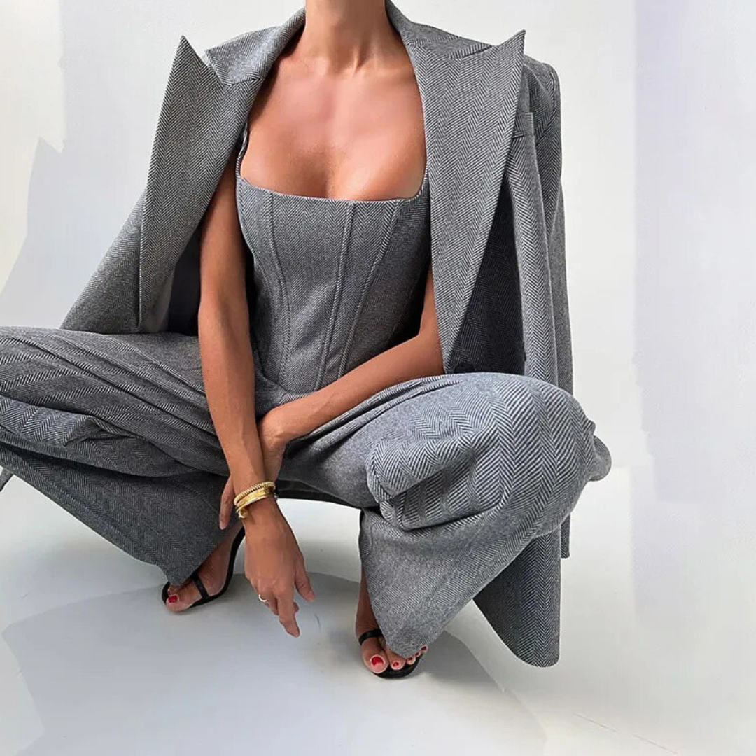 Natalia | Trójczęściowy zestaw z elegancką marynarką