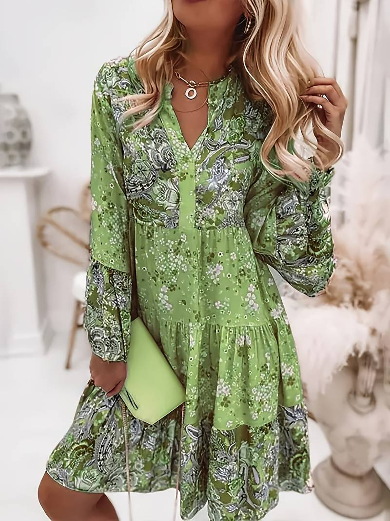 Gabriella | Stylowa sukienka boho z kwiatowym nadrukiem