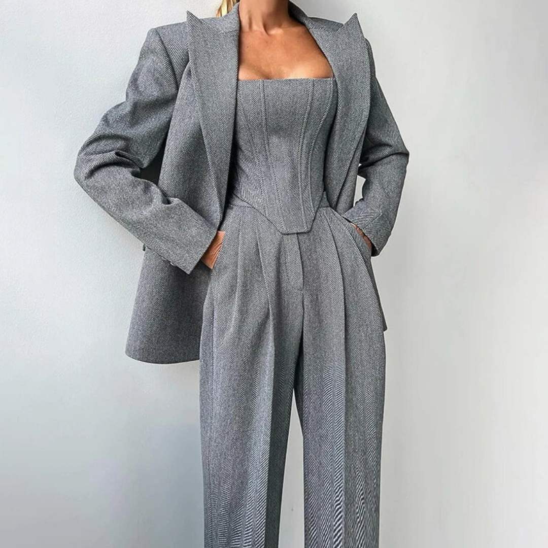 Natalia | Trójczęściowy zestaw z elegancką marynarką