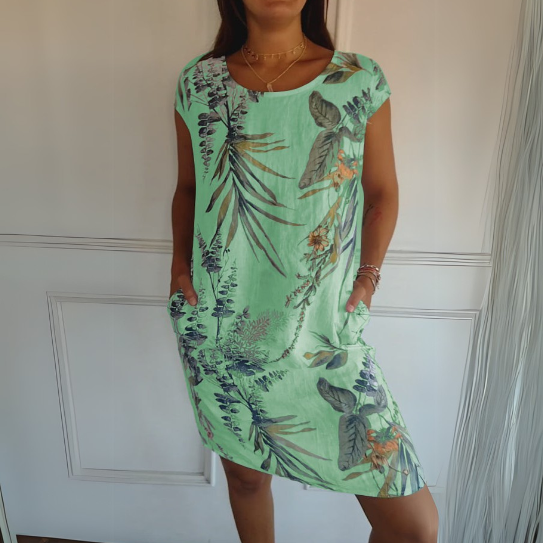 Johana | Elegancka sukienka z dekoltem krawieckim