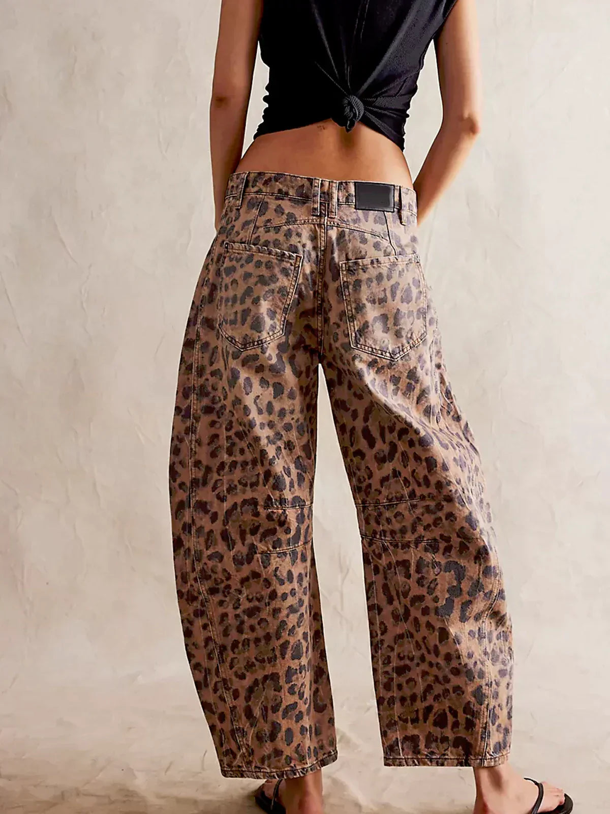 EDITH | WYGODNE SPODNIE W LEOPARDZIM WZORZE