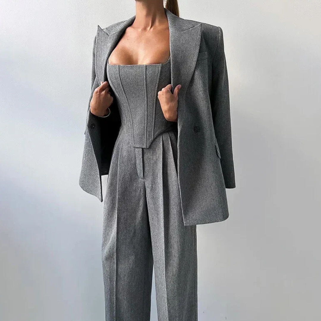 Natalia | Trójczęściowy zestaw z elegancką marynarką