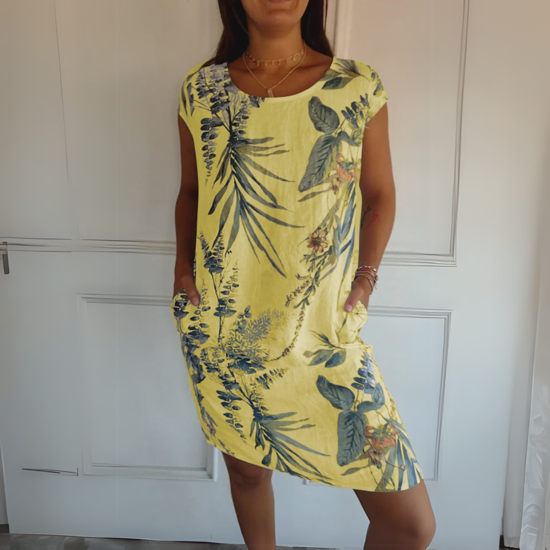Johana | Elegancka sukienka z dekoltem krawieckim