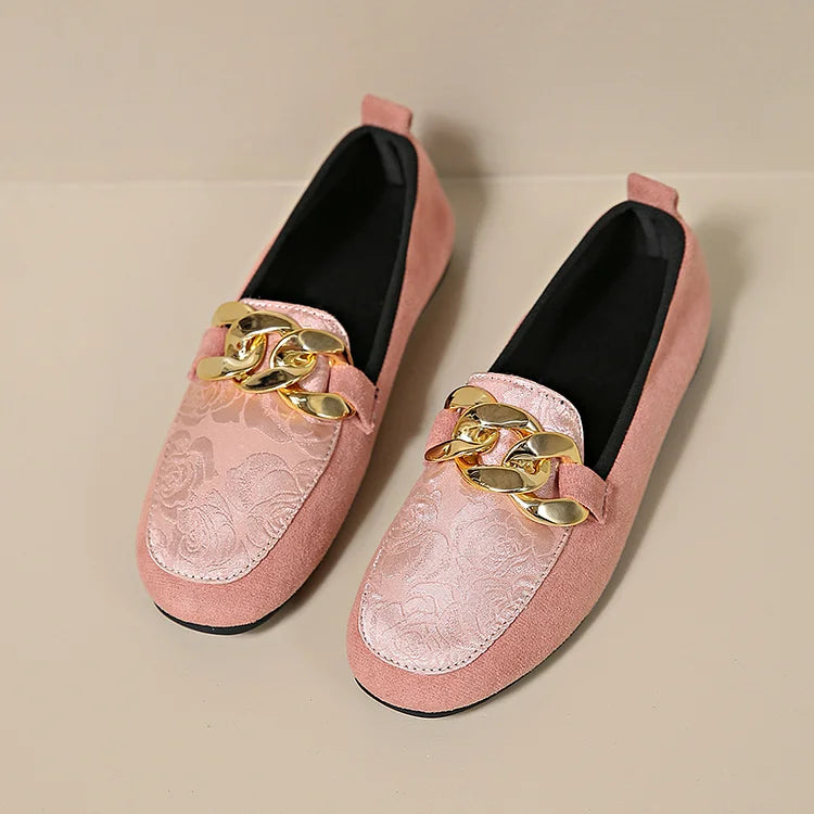 NATHALIE | ELEGANCKIE LOAFERSY Z ŁAŃCUSZKIEM