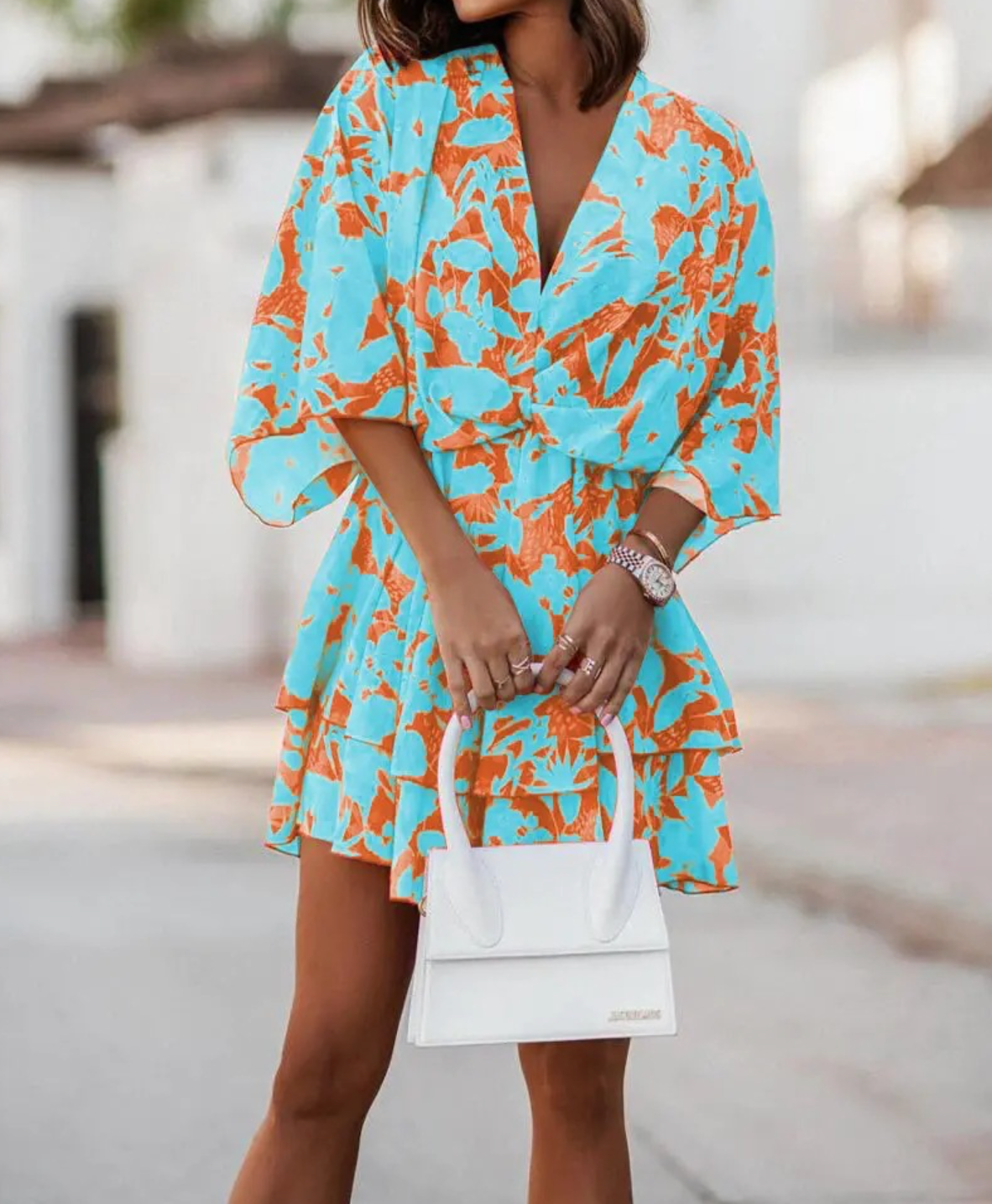 Valeria | Boho sukienka mini w kwiaty