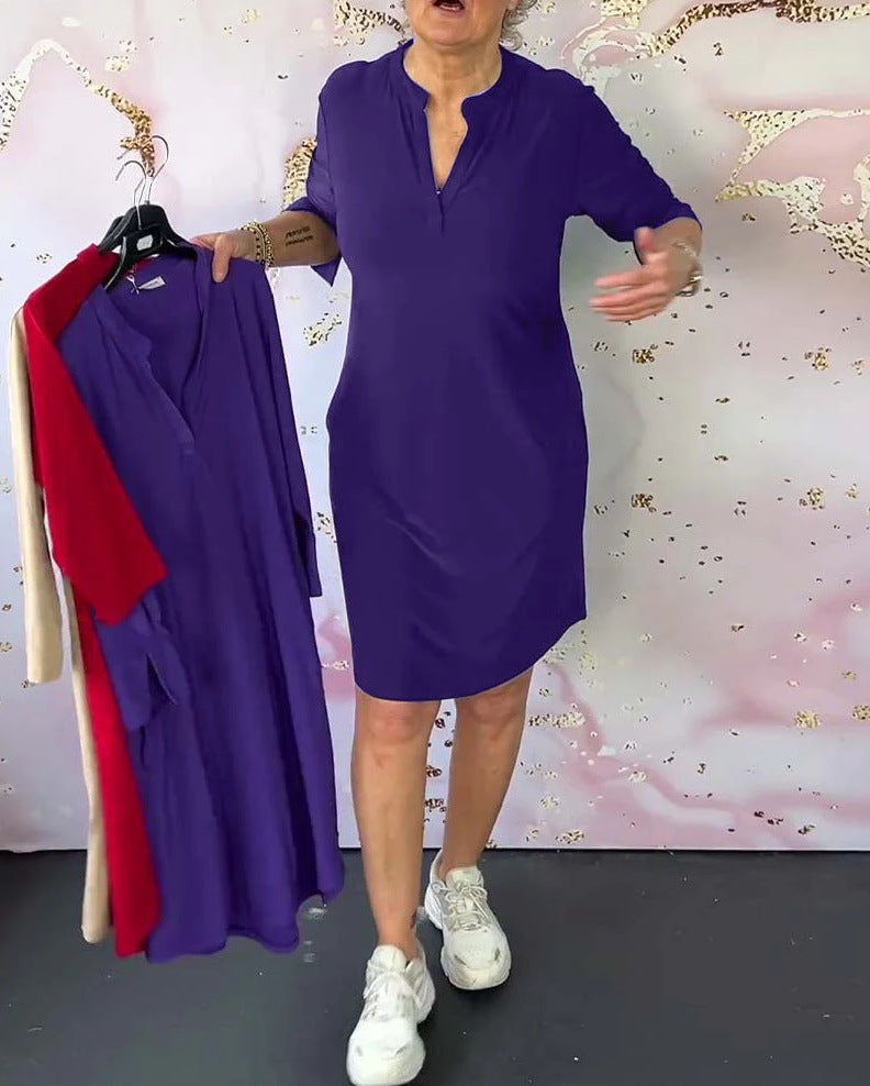Simona | Elegancka sukienka z dekoltem w kształcie litery V