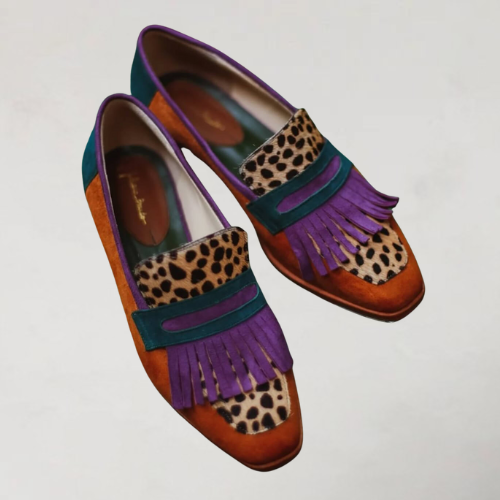 LIESBETH | MODNE LOAFERSY Z FRĘDZLAMI W KOLORACH