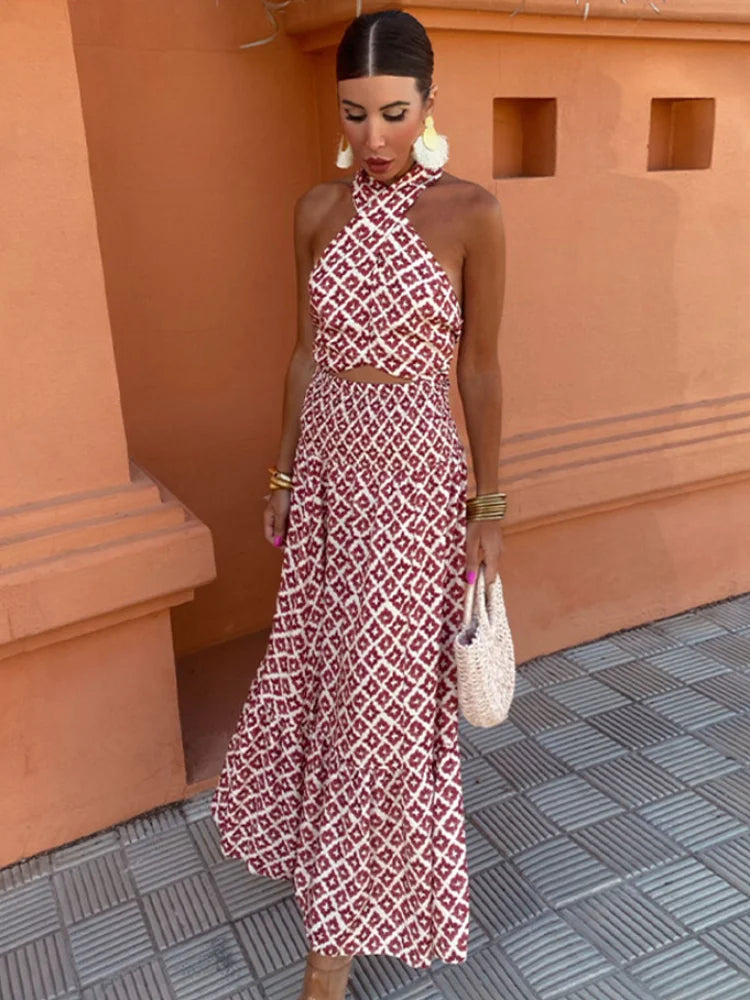 Mickay™ | Elegancka Midi Sukienka dla Kobiet z Odkrytymi Ramionami