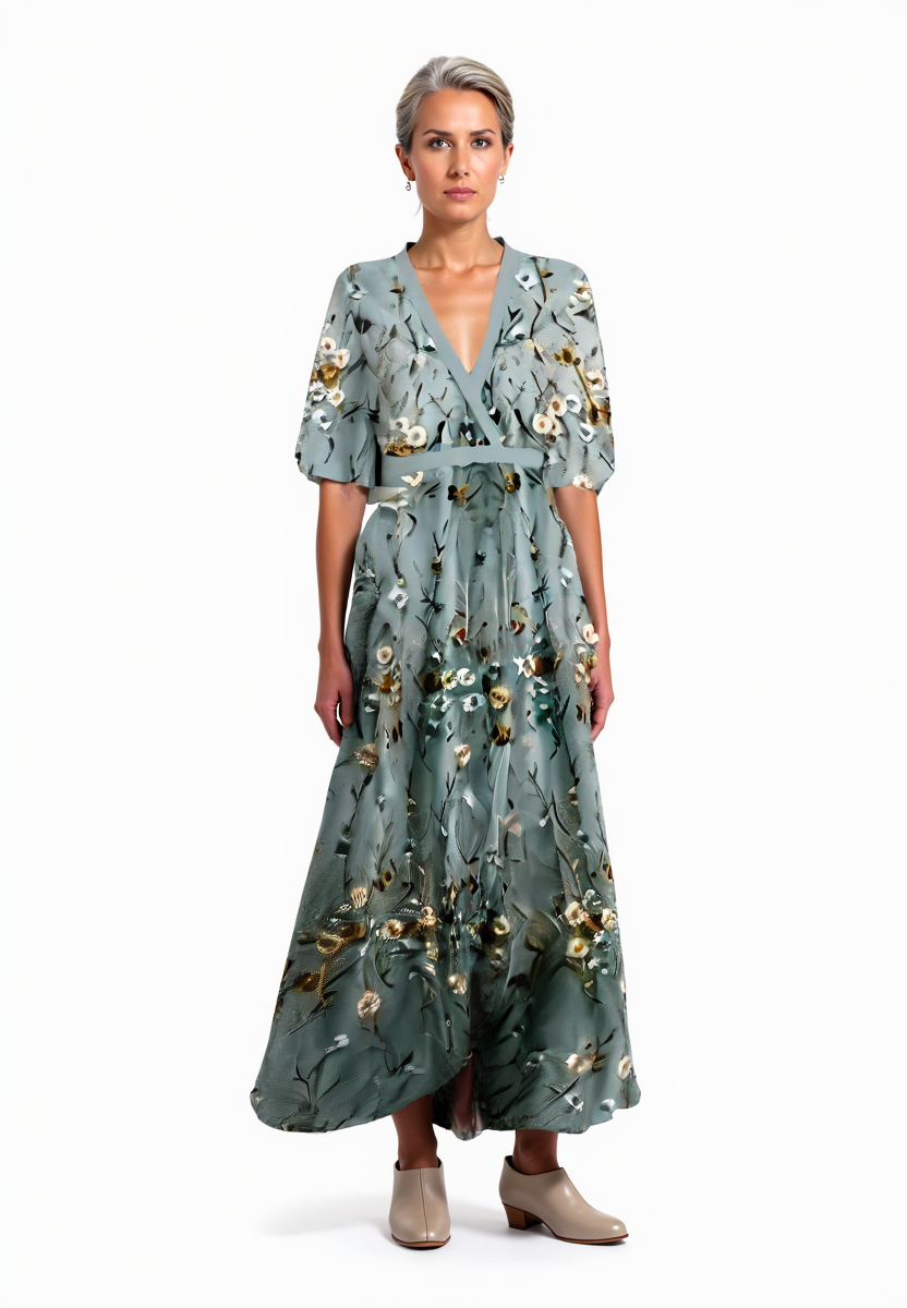 Camilla™ | Elegancka długa sukienka w kwiaty