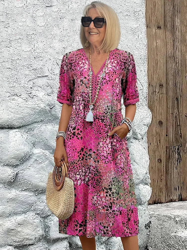 Fatima - Sukienka z Kwiatowym Wzorem