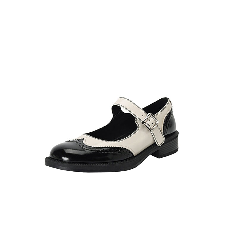 Perlina – Płaskie Buty ze Skóry Bydlęcej