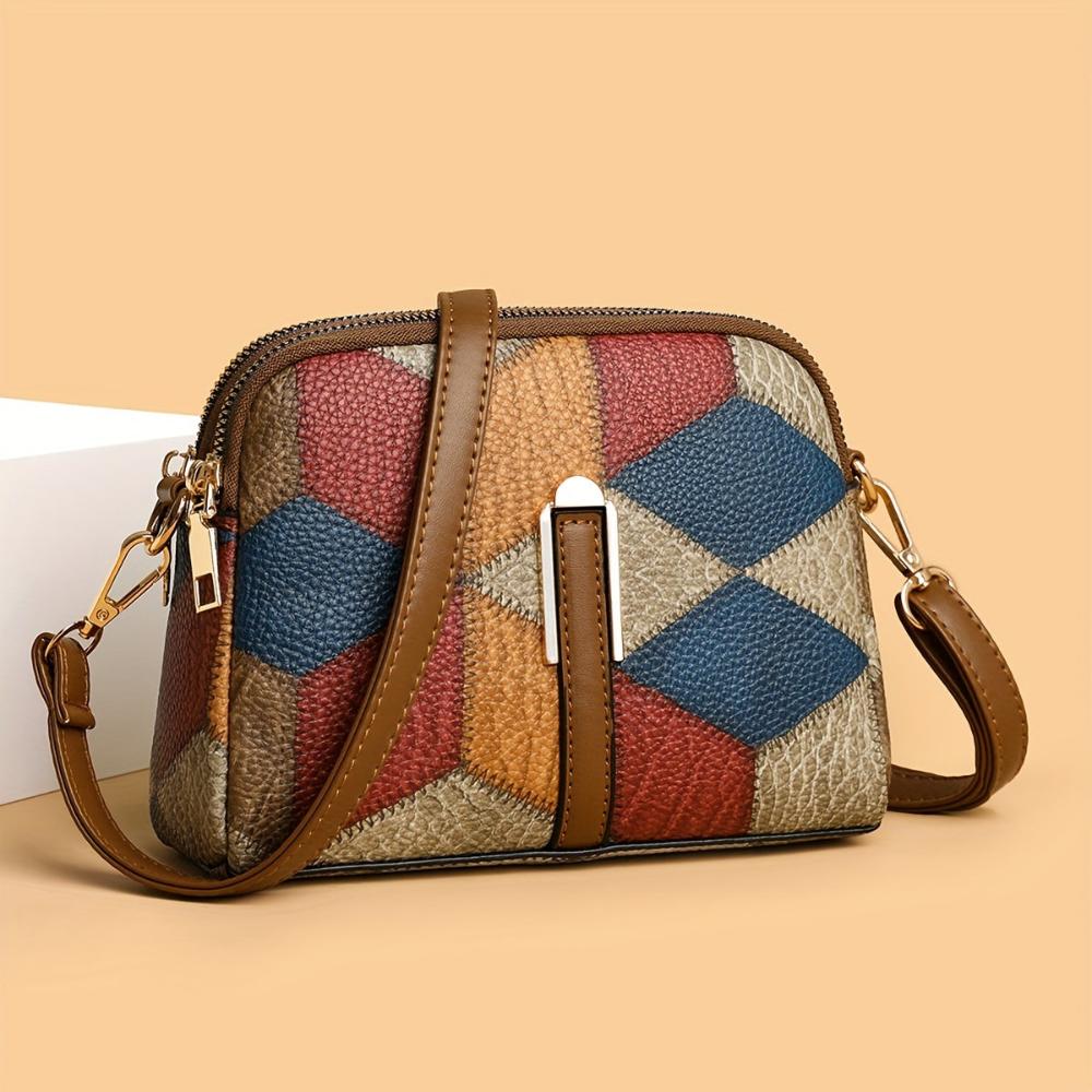 Luna | Mini torebka na ramię w stylu patchworkowym